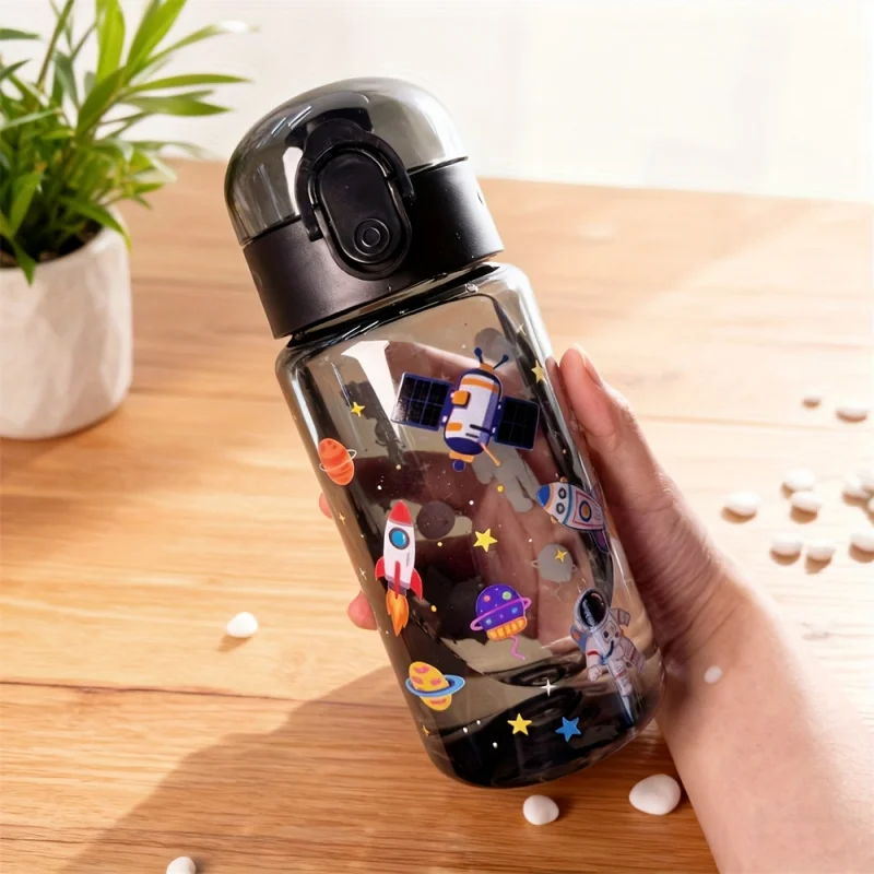 3D Printed Transparent Water Cup with Cartoon Patterns –550ML Vivid Color, Fade-Resistant, Cute & Stylish, Durable image 3