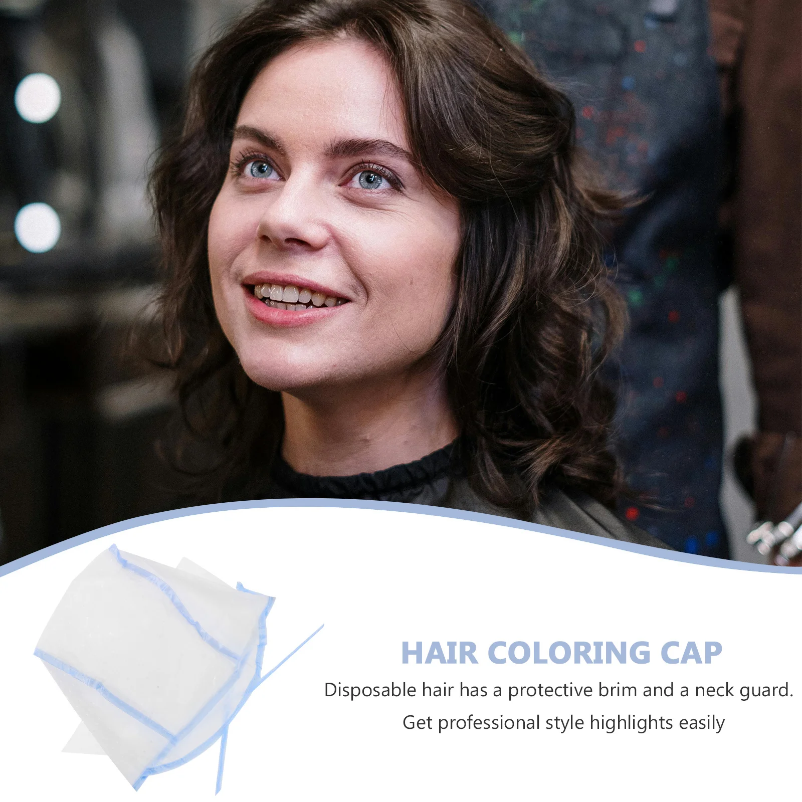 12 قطعة المتاح تلوين الشعر تسليط الضوء على قبعات صالون التلوين أدوات واقية حافة الرقبة الحرس سهلة الاستخدام غطاء تلوين الشعر الأزرق #6