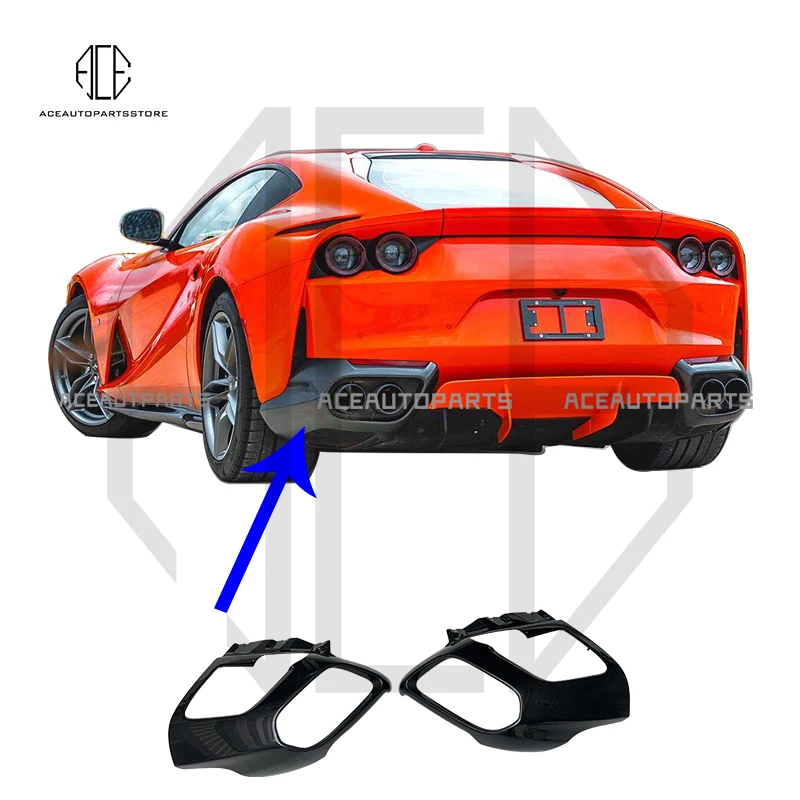 Car Bumper Diffuser Rear Lip Splitter For Ferrari 812 Superfast Carbon Fiber OEM Style