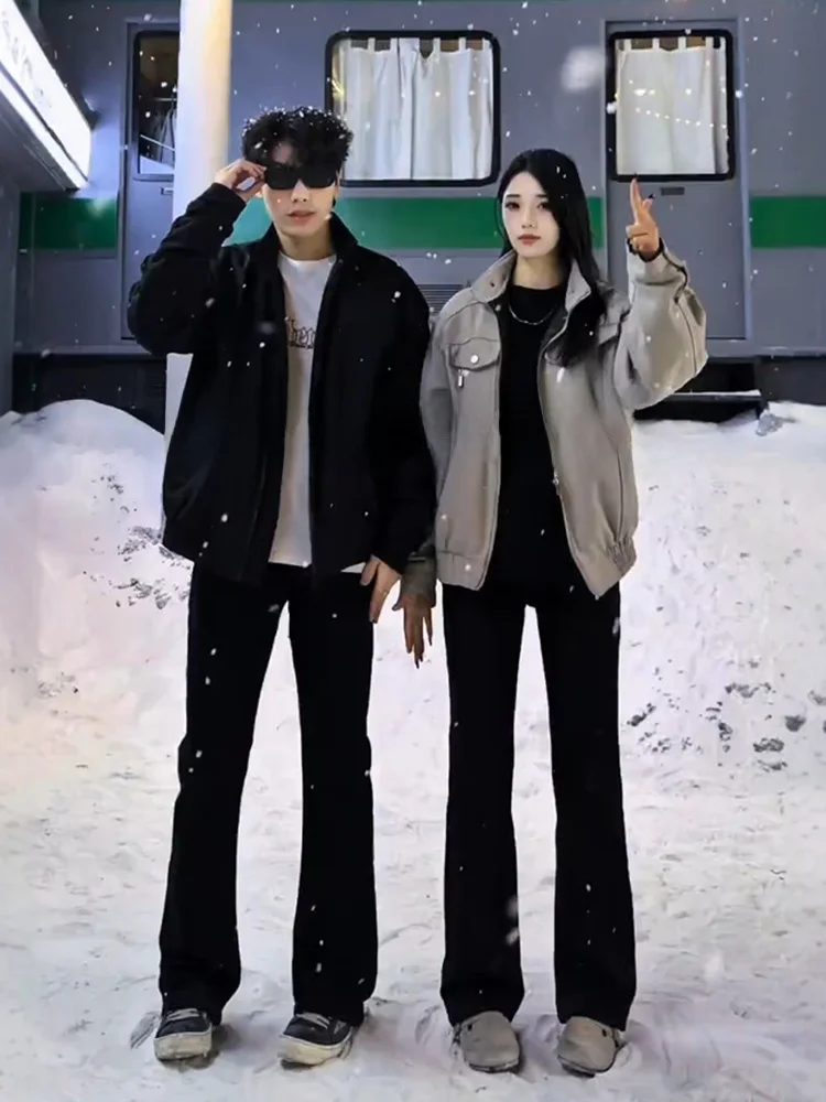 

Мужские джинсы GSS Lab с подкладкой, прямые, облегающие, с микро-клешем, в стиле американского стритстайла, с дизайном «нож»