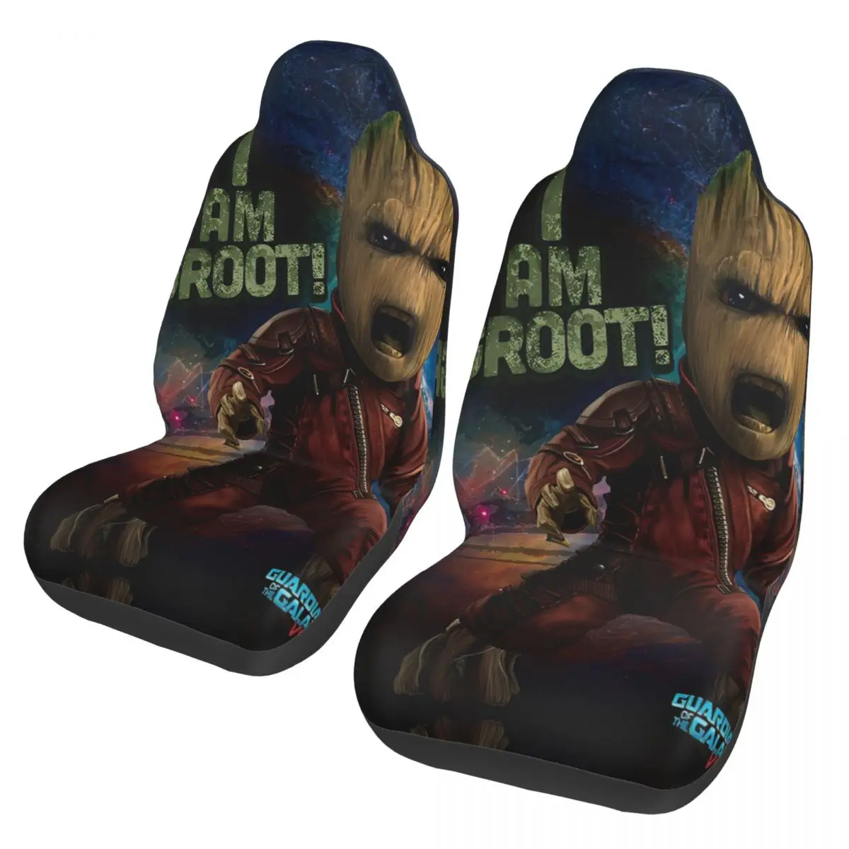 

Groot Guardians Of The Galaxy Car Seat Cover High Quality Seat Covers Set Of 2 Universal Fit for Cars Sedans SUV and Truck