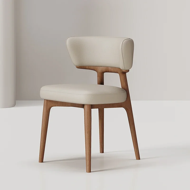 Dining Chairs Scandinavian Solid Wood Chair Small Backrest Kitchen Love Patio Nordic Relaxing Sillas Para Comedor Outdoor image 4