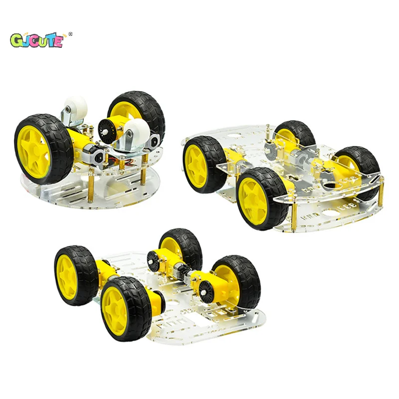 속도 인코딩 DIY 억제 추적 모터 로봇 자동차 섀시 키트(배터리 슬롯 포함); UNO R3용 2WD 4WD 모듈