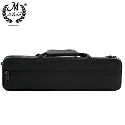 M MBAT Black Flute Case Woodwind Instrument Accessories Waterproof Oxford Cloth Cotton Pad Gig Bag With Strap Music Tool Storage