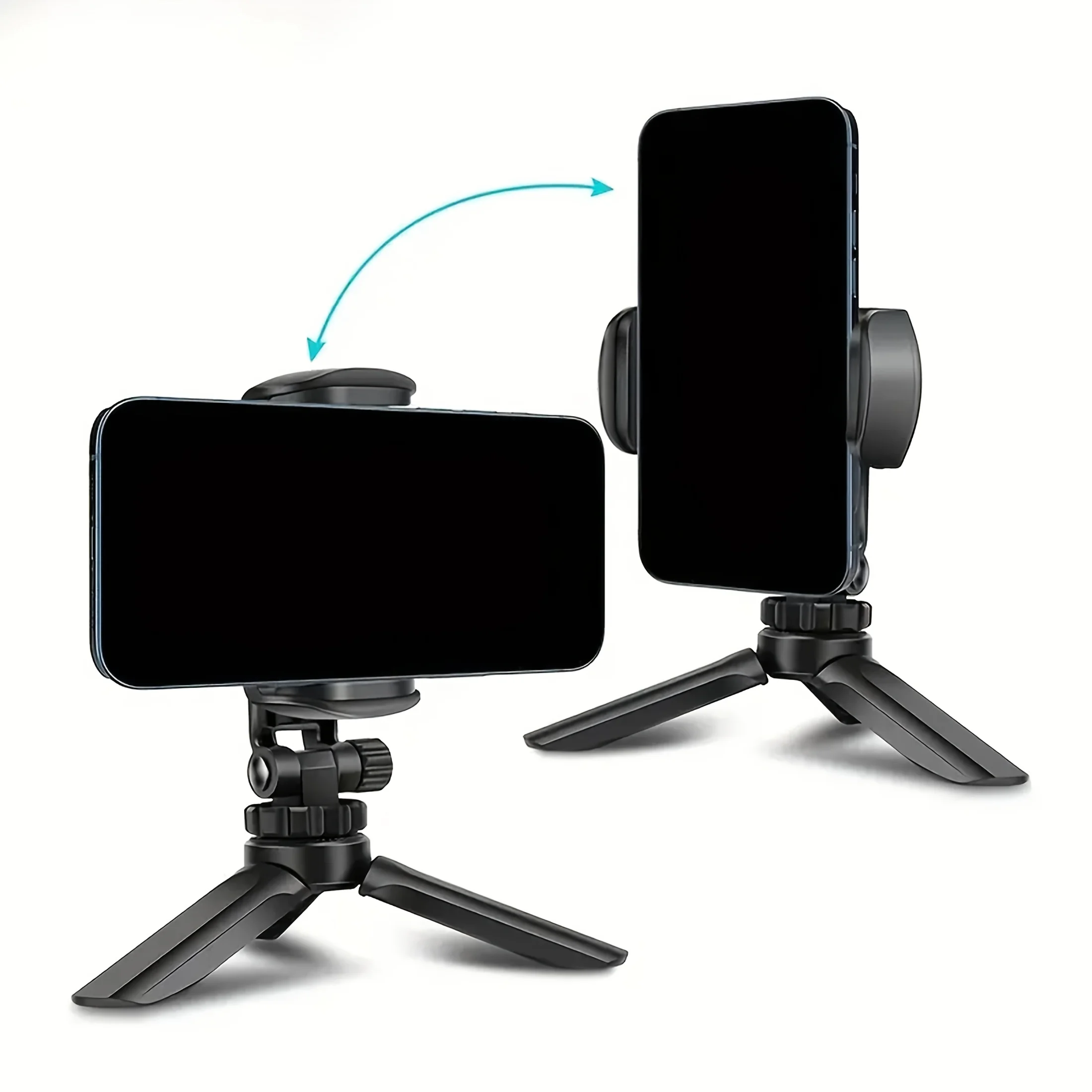 Desktop Phone Holder, Selfie Handheld Stabilizer, Live Streaming Portable Folding Tripod