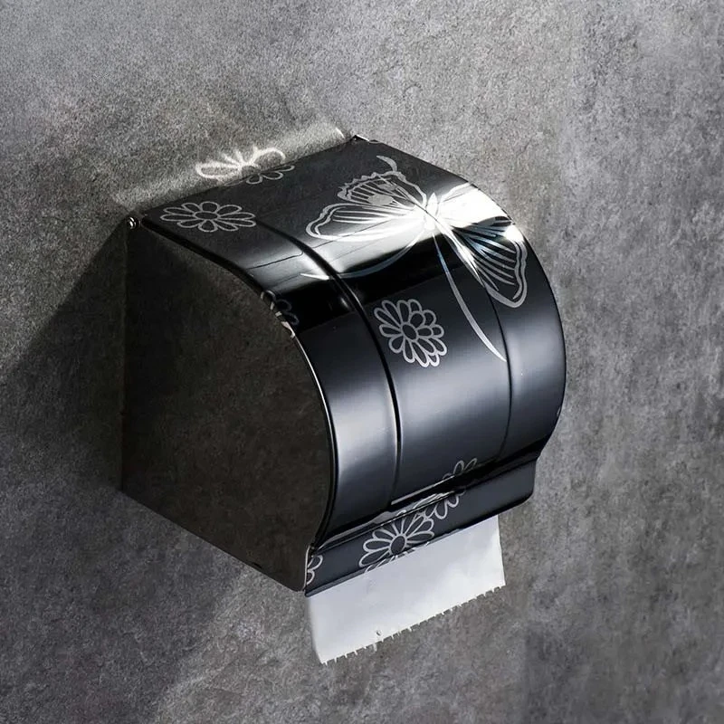 Toilet Paper Holder New Creative Stainless Steel Gold Tissue Holder Box Toilet Waterproof Tissue Holder Toilet