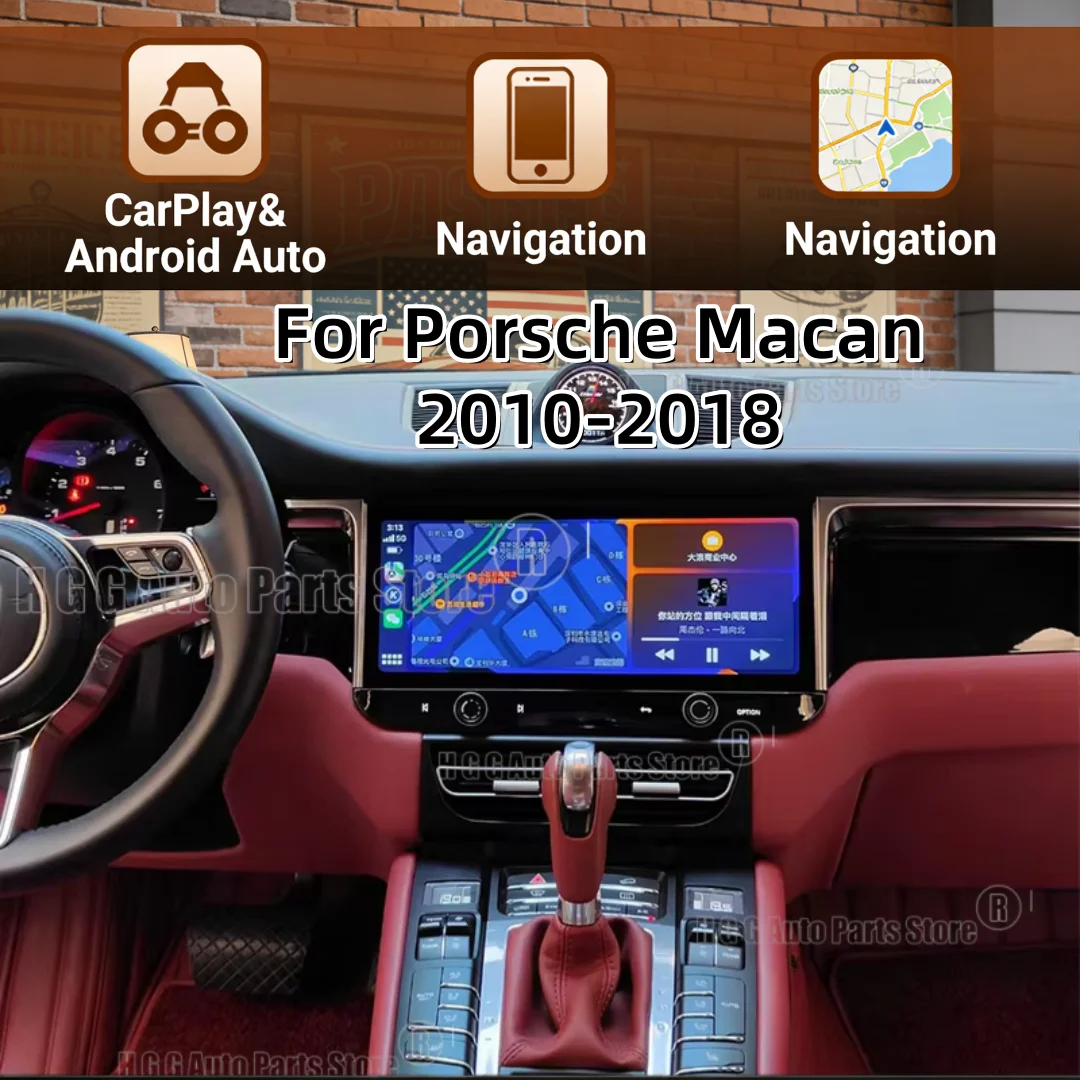 

12.3" Wireless Carplay Android 14 For Porsche Macan 2010 2011-2018 Car Radio Multimedia Video Player GPS Navigation Head Unit