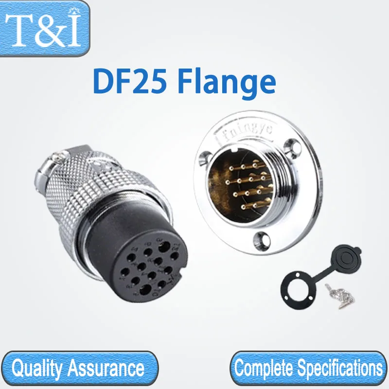 

5Sets GX DF25-2/3/4/5/6/7/8/9/10/12Pin Electronic Connection Aviation Automobile Flange Waterproof Male Female Docking Connector