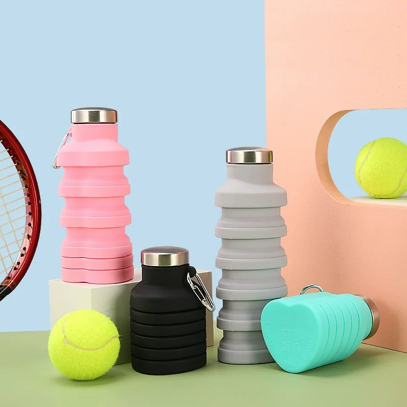 

Heart Shaped Collapsible Water Cup,Portable Foldable Silicone Drinkware for Gym, Office, Travel, BPA-Free (500ml)