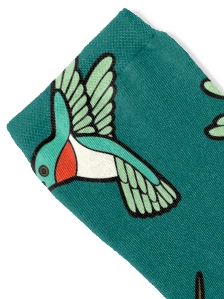 Hummingbird Pattern Socks sheer sport compression ankle Socks For Man Women's