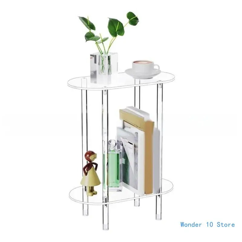 Elegant Oval Rack Holder Multipurpose 2 Layer Storage Shelf Efficient Home Organization Stand Holder Rack