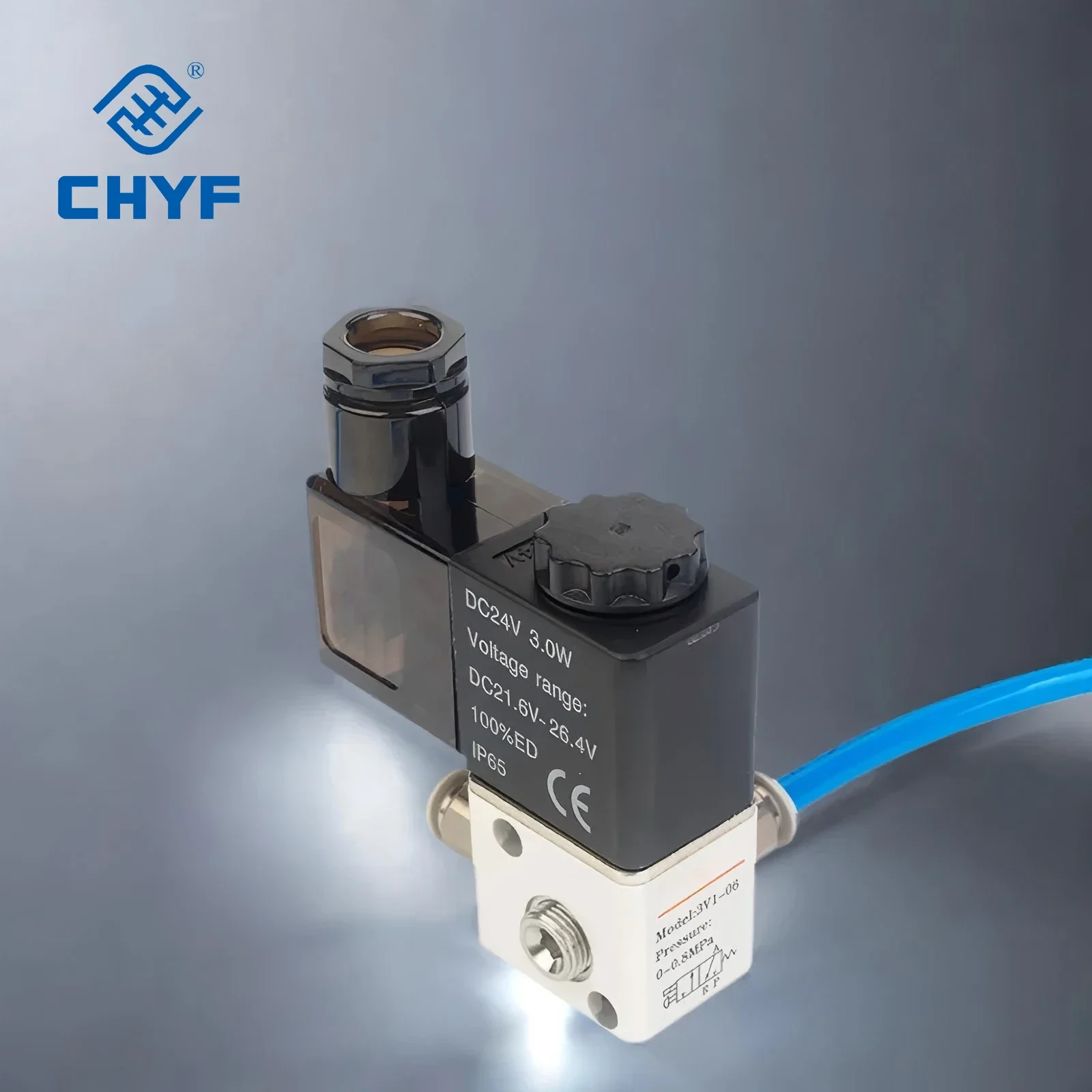 Airtac 3V1 Series 3/2 way Solenoid Valve Lubrication-Free, Integral Installation, Multi-Voltage & Manual Device