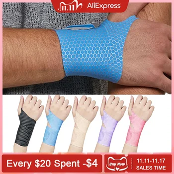 1PCS 조정 가능한 손목 밴드 안전 손목 지원 Bracer 체육관 스포츠 손목 밴드 손목 보호대 통기성 부상 랩 밴드 스트랩