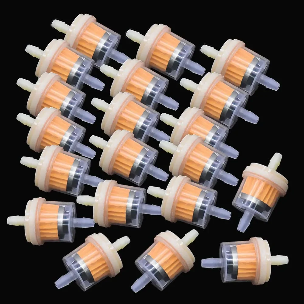 20/10pcs Professional Universal Gasoline Gas Fuel Gasoline Oil Filter for Motorcycle Moped Scooter Dirt Bike ATV