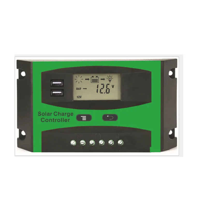 

12V24V30A Solar Charge and Discharge Controller Dual USB5V Mobile charge LCD solar Power generation system controller LD3024U