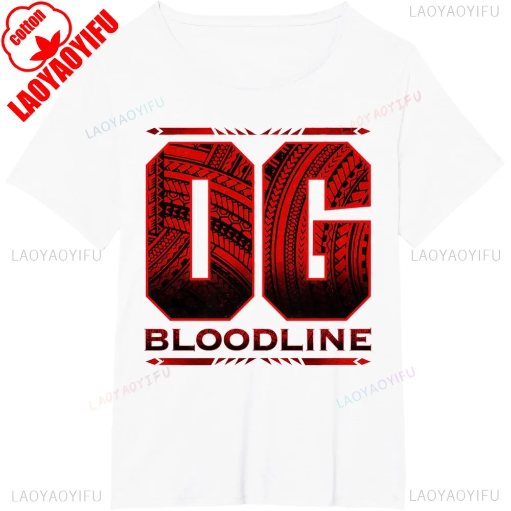 Roman Reigns Bloodline OG Funny Roman Wrestler Fans T-Shirt Casual Fashion Loose Short Sleeve Cotton Tshirt Vintage Style Tees