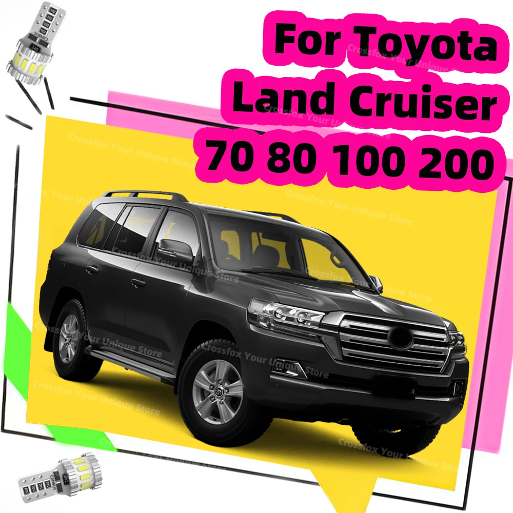 

2x For 1990-2020 Toyota Land Cruiser 70 80 100 200 Parking Lamp Bulbs 6000K White Clearance Lights T10 168 192 W5W Plug&Play