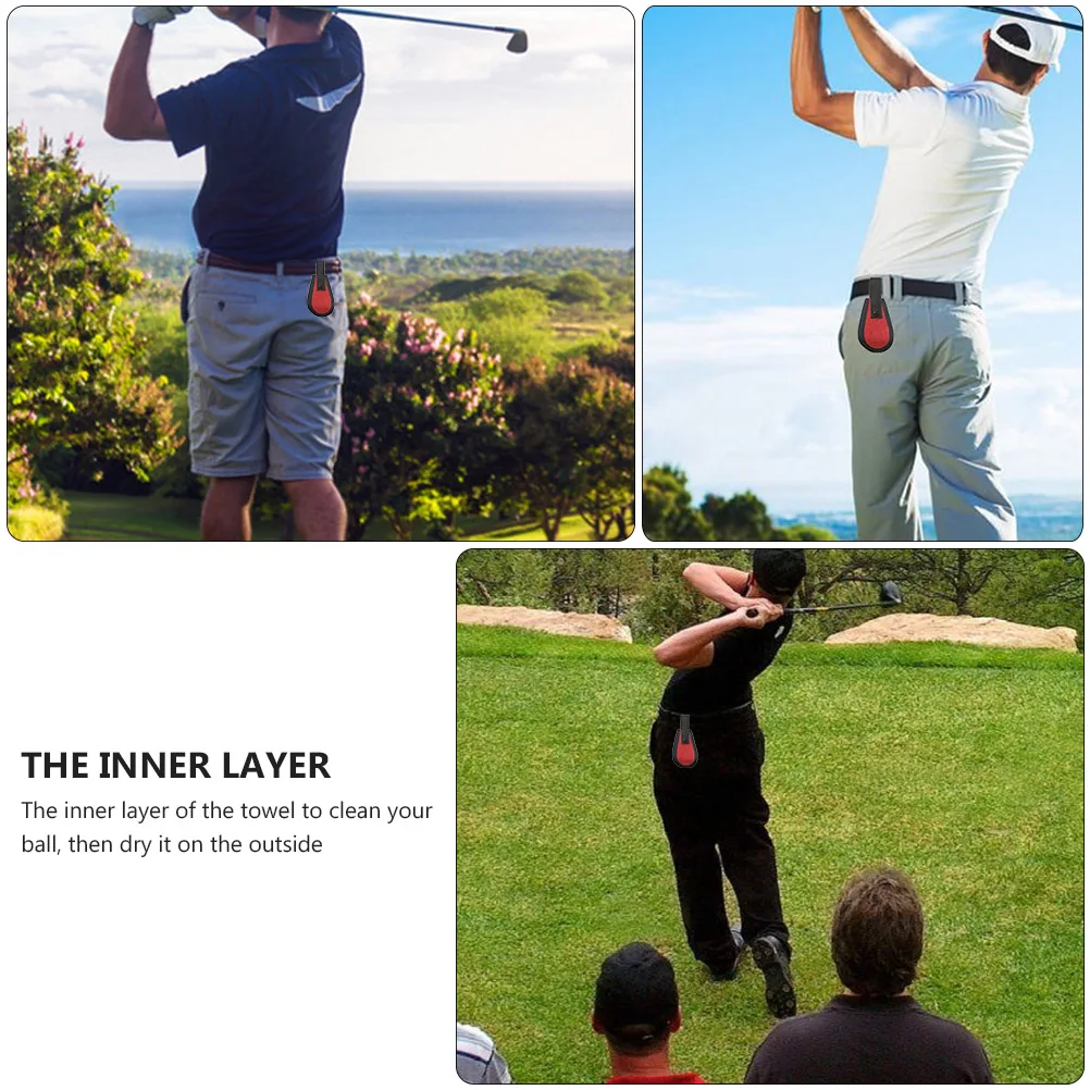 

Golf Ball Cleaner Cotton Towel Golfball Washer Cloth Perfect Tee Box Cleaning Kit Pouch Scrubber Dry