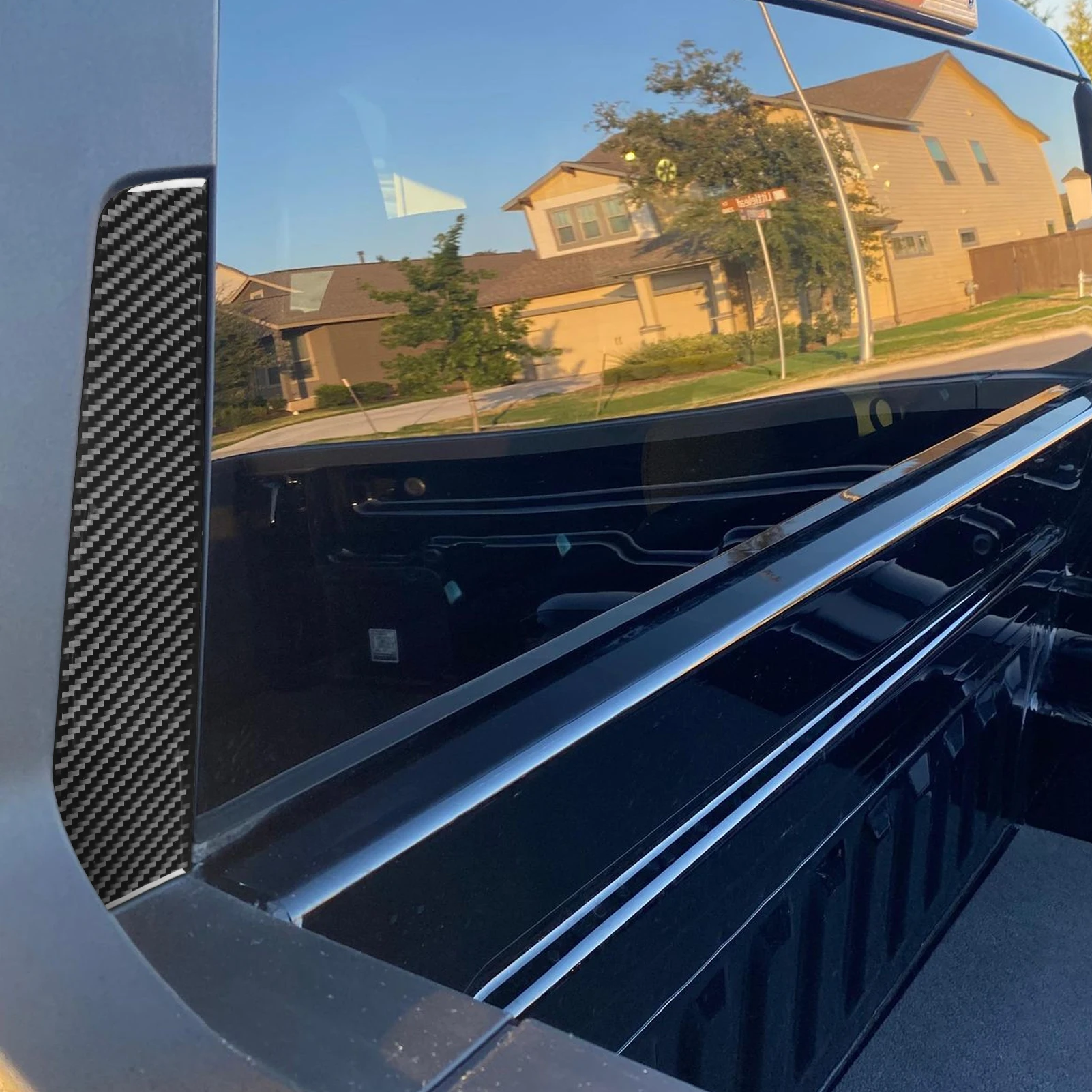 

For Ford Maverick 2022—2024 Carbon Fiber Rear Sides Groove Pads Panel Car Interior Accessories Cover Trim Sticker Modification