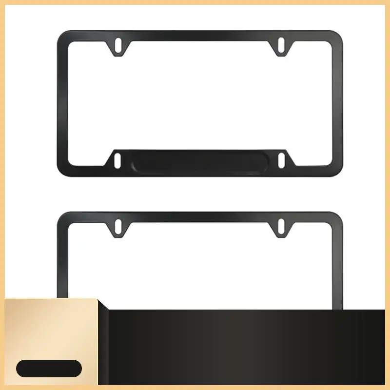 

2 шт. автомобильный держатель номерного знака защитная рамка черный металлический держатель номерного знака для автомобильных принадлежностей-N30R