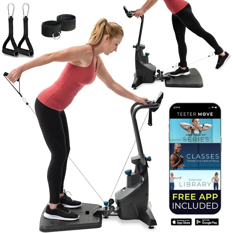 orm Home Gym Strength Trainer - Low-Impact Total Body Cable Resistance - TeeterMove Personal Training App