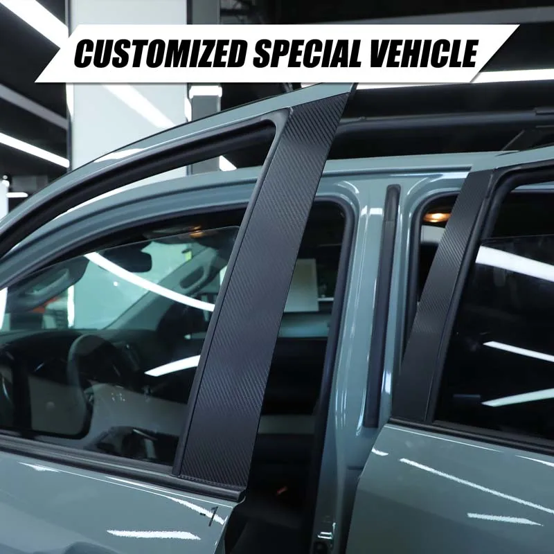 For Toyota Tacoma Toyota Sequoia 07-21 Carbon Fiber Sticker Window Door Column BC Pillar Post Cover Modification Accessories