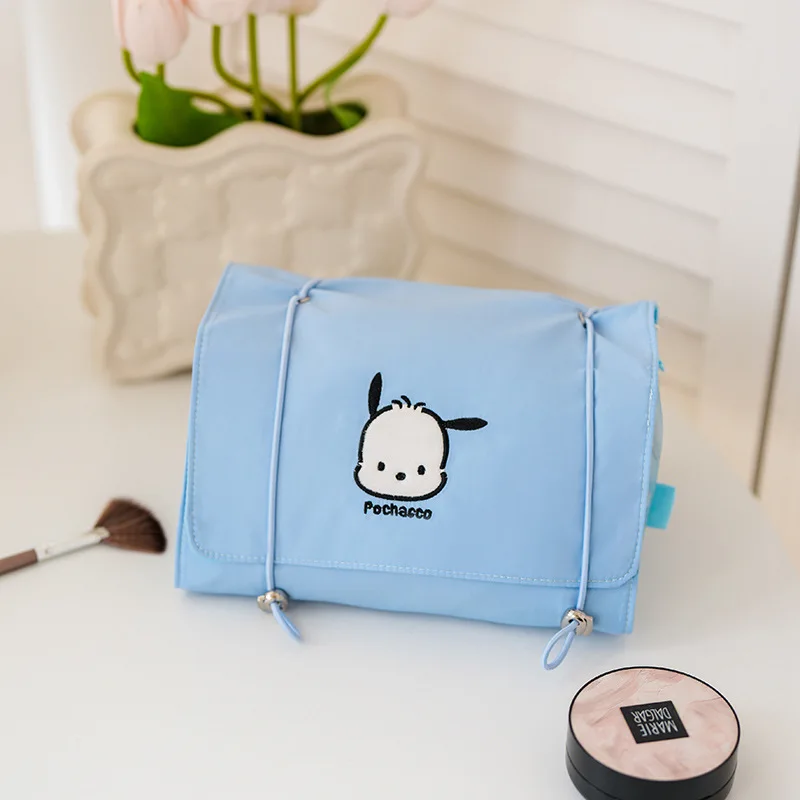 

Kawaii Sanrio Kuromi Hello Kitty Cartoon Make Up Storage Bags Cute Pochacco Waterproof Removable Cosmetic Bag Girl Gifts