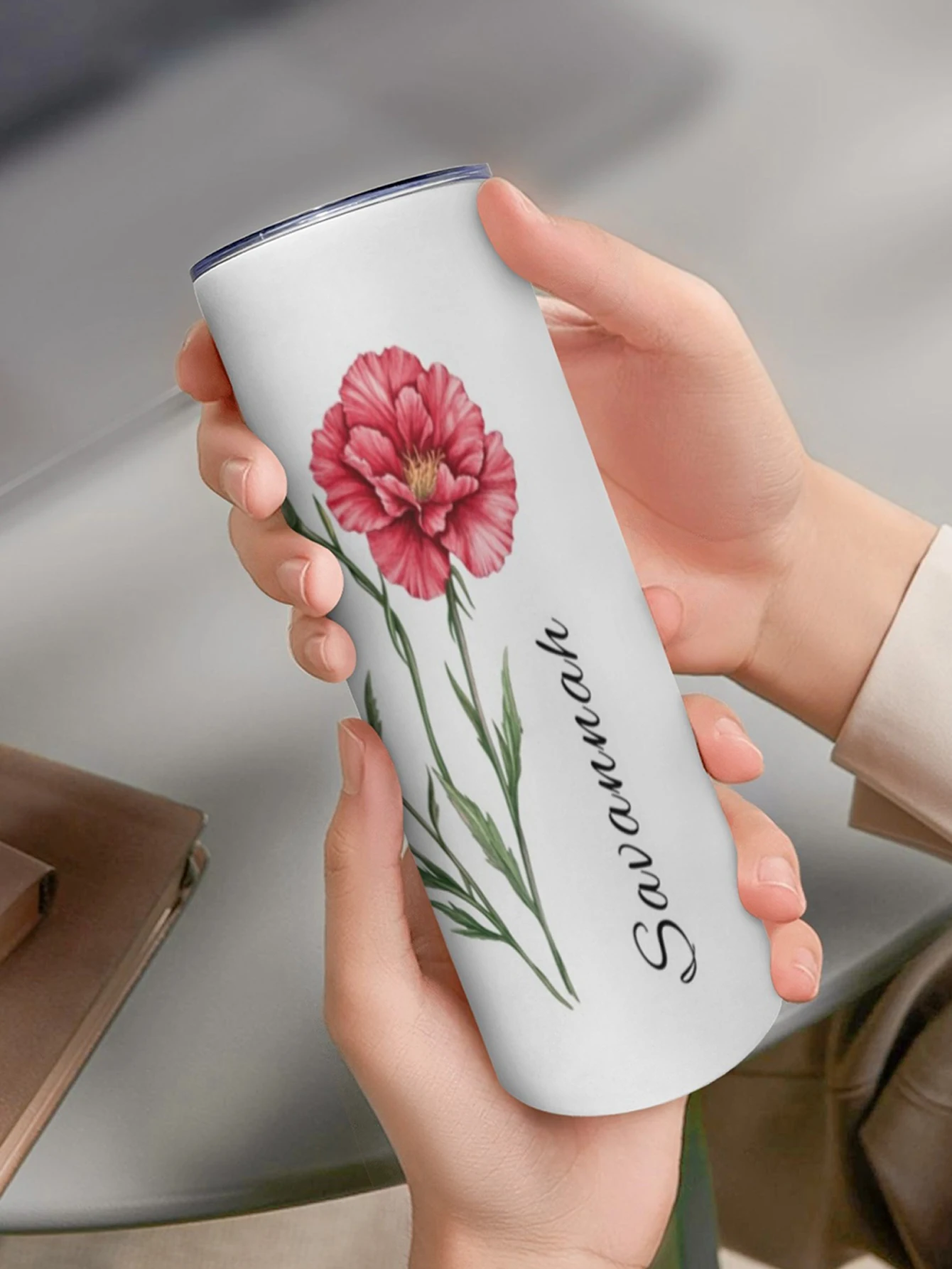 Custom 20oz Skinny Tumbler with Straw Using Photo  Name Custom Tumbler Personalized Cup Custom  Tumbler Travel Mug