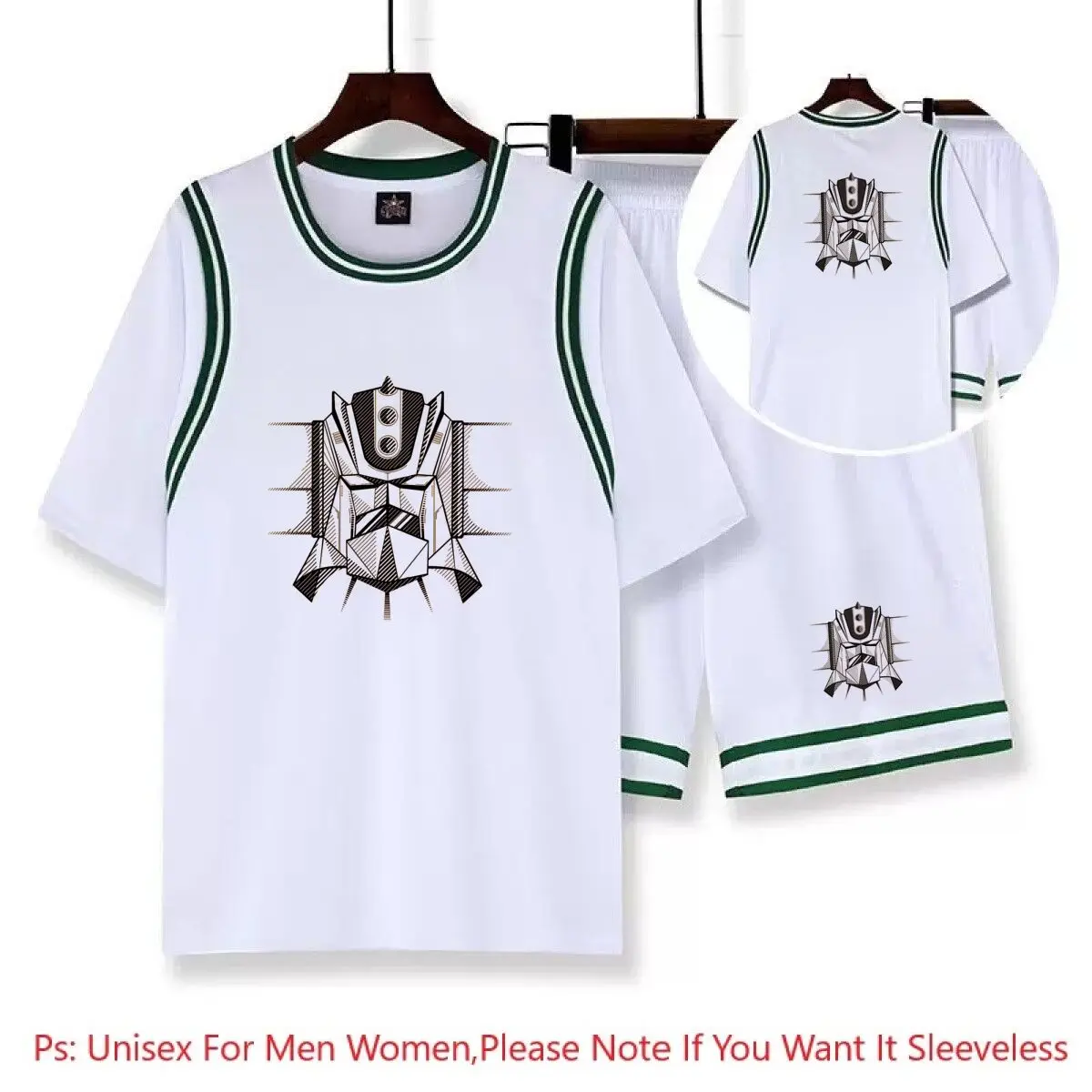 

076b Project Классический НЛО Робот Goldrake Grendizer Аниме Баскетбольная рубашка Комплекты унисекс Баскетбольная майка Быстросохнущие футболки Стиль