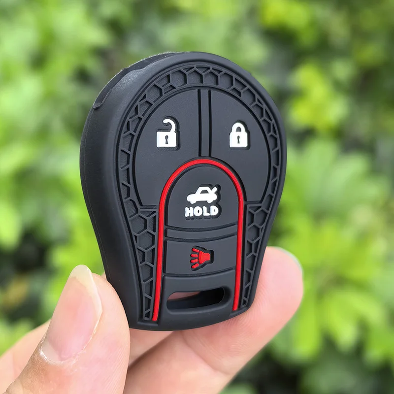 Keychain For NISSAN Juke March Qashqai Sunny Sylphy Tiida X-Trail 4 Buttons Car Key Case Cover Shell Fob Holder Key Protector - view 3