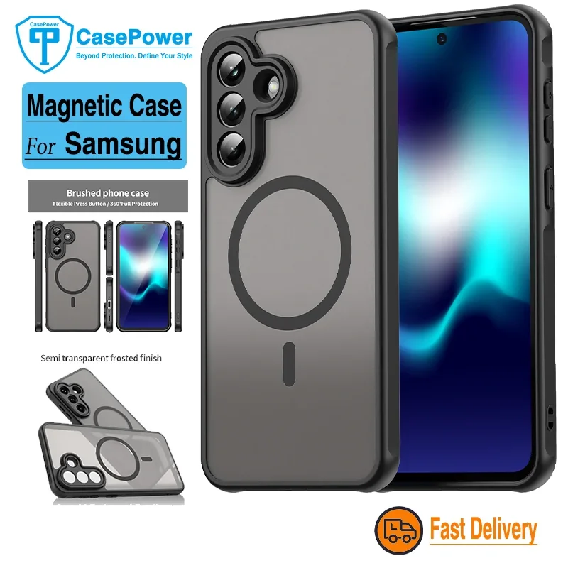 

Чехол CasePower для Samsung Galaxy A17 A07 A56 A36 A26 A16 A55 A35 4G 5G, противоударный, с защитой от отпечатков пальцев, магнитный