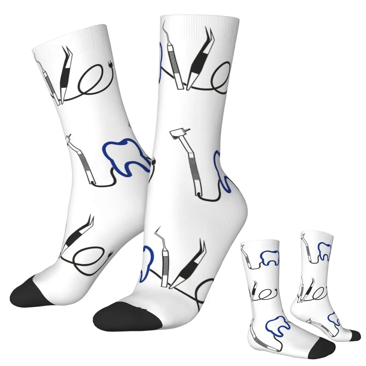 

Забавные подарочные носки для стоматолога, зубов, докторов, супер мягкие чулки в стиле Харадзюку, всесезонные длинные носки унисекс, рождественские подарки