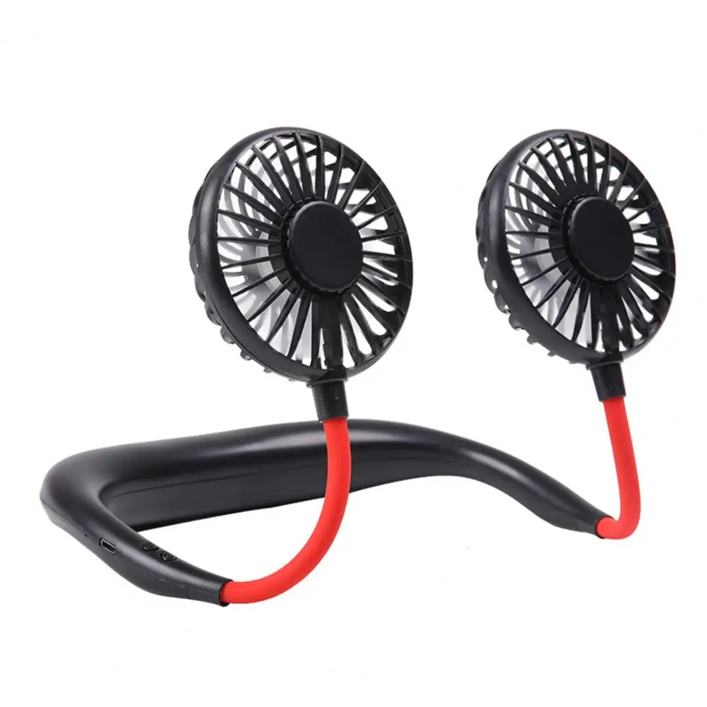 2024 Rechargeable Handing Neck Fan Hands Free USB Mini Fan Summer Traveling Outdoor Sports Fans Portable Hangs Neck Fan