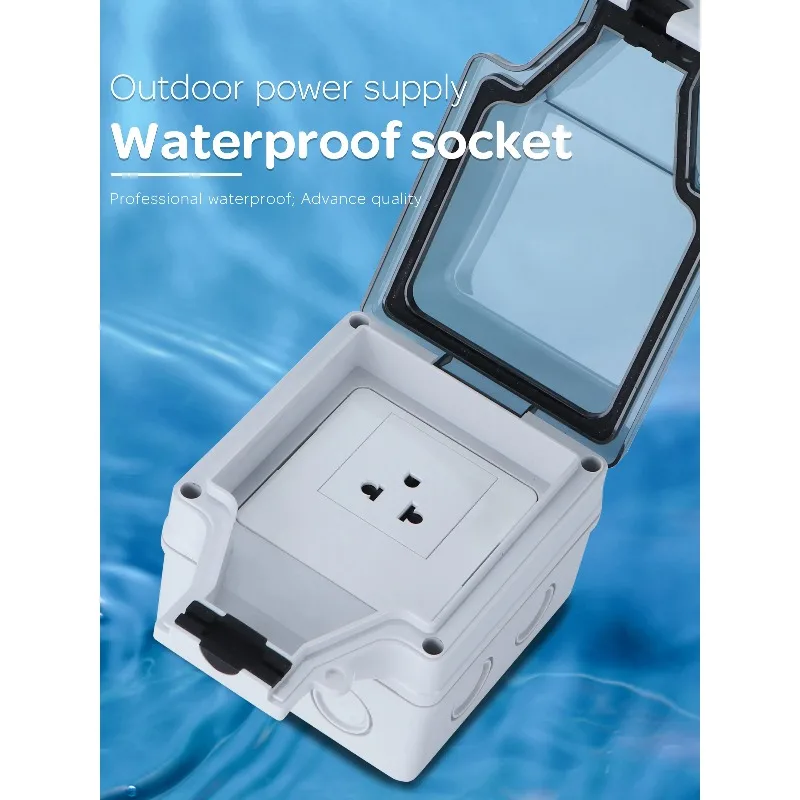 

1 переключатель, 2 розетки, наружная настенная розетка, защита от атмосферных воздействий, пыли, номинальный ток 16 А, американский стандарт, вилка CN, совместимый с Wi-Fi