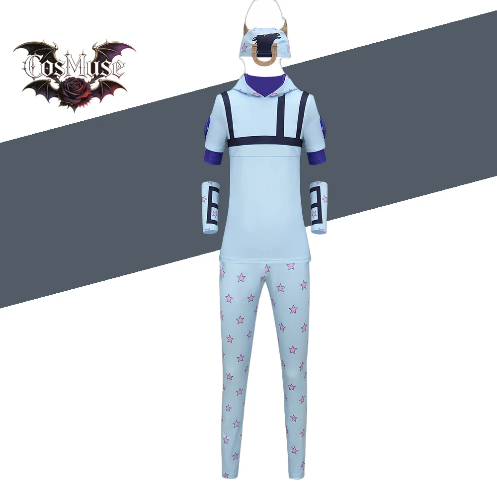 

Anime Blue Rider Cosplay Costume - Full Set Coat Hat Blonde Wig Halloween Roleplay Carnival Party Outfit Men