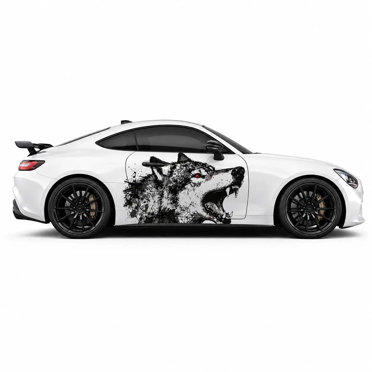 2pcs Wolf Head Car Vinyl Wrap Sticker, Waterproof Car Body Stickers for Cars, Trucks, SUVs, Sedans, Auto Modification & Car Gift