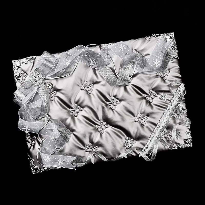 

Sofa Plate Luxury Handmade Satin Ita Bag Accessory, Snowflake Lace Pin Display Board for Kpop Fans & Christmas Gift Givers