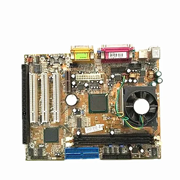 Original 8601T GA-6VEML GA-6VEM ISA Motherboard With 3PCI VGA LPT 1 ISA Slot CPU Industrial Board