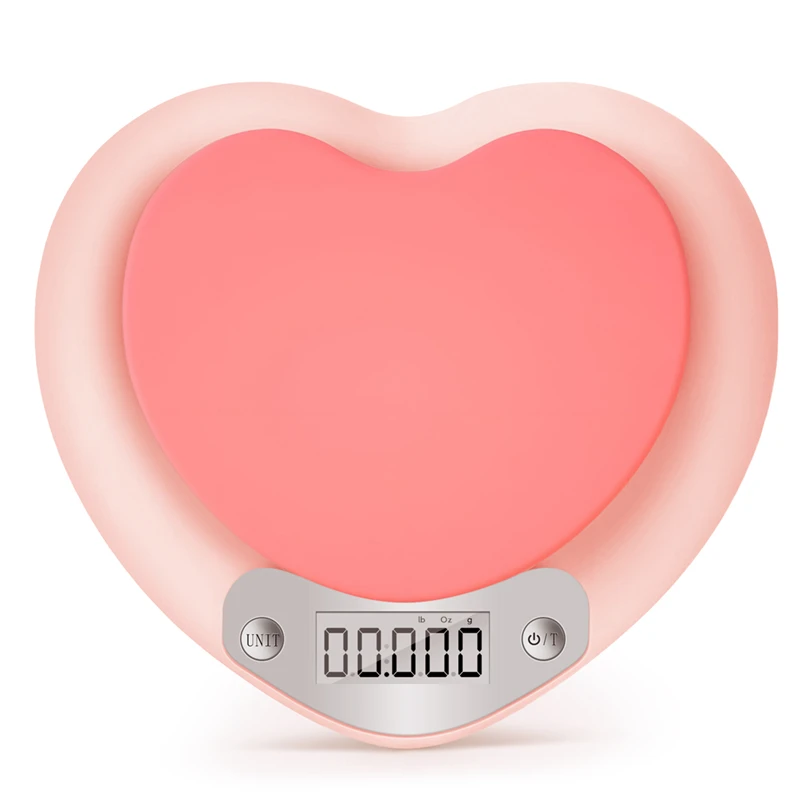 ABHG Electronic Kitchen Scales Digital Heart-Shaped Electronic Balance For Food Precision Weighing Steelyard