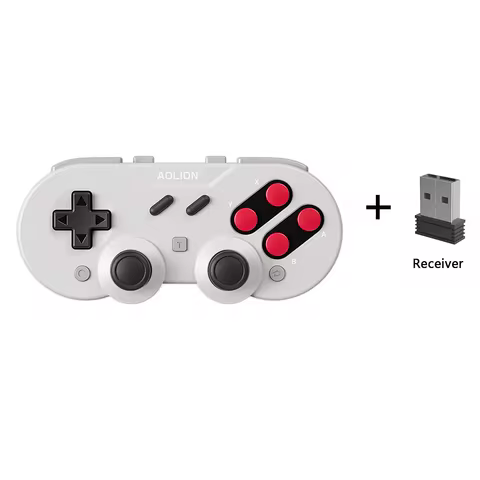 Aolion Wireless Retro Mini Game Controller Joypad Hall Effect Joystick For Switch Gamepad For PC Windows For NS Game Accessories