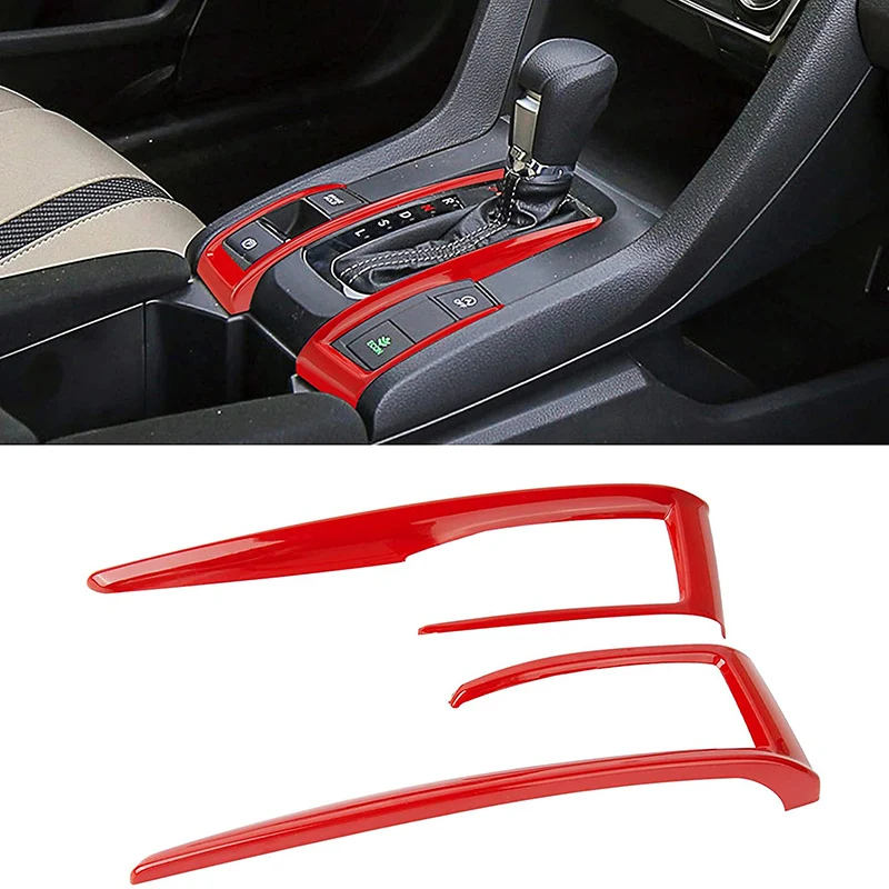 2-pcs-set-painel-de-mudanca-de-engrenagem-vermelho-quadro-guarnicao-apto-para-honda-civic-10th-gen-2016-2017-2018-2019-2020-2021-com-transmissao-automatica