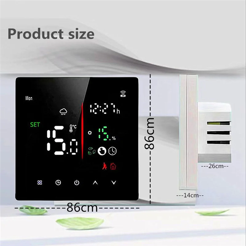 Termostato integrado A88E sin WIFI, calentador eléctrico de 16A, temporizador inteligente, Control de pantalla táctil, termostato programable para casa