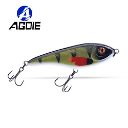 Agoie Slow Sinking Jerkbait Slider Lures for Fishing 9cm 21g Pike Wobbler Crankbaits Fishing Lure for Bass Trout Walleye