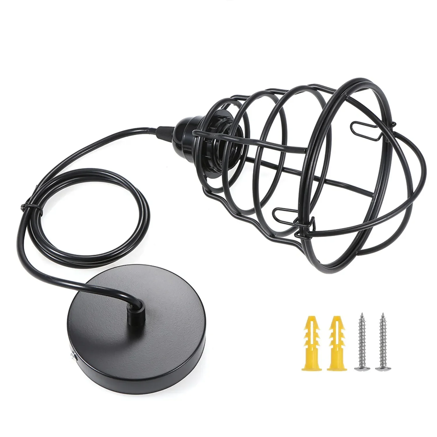 

Industrial Mini Pendant Light Vintage Hanging Cage Ceiling Lights Adjustable Pendant Lamp for Kitchen Dining Room Bars (no bulb)