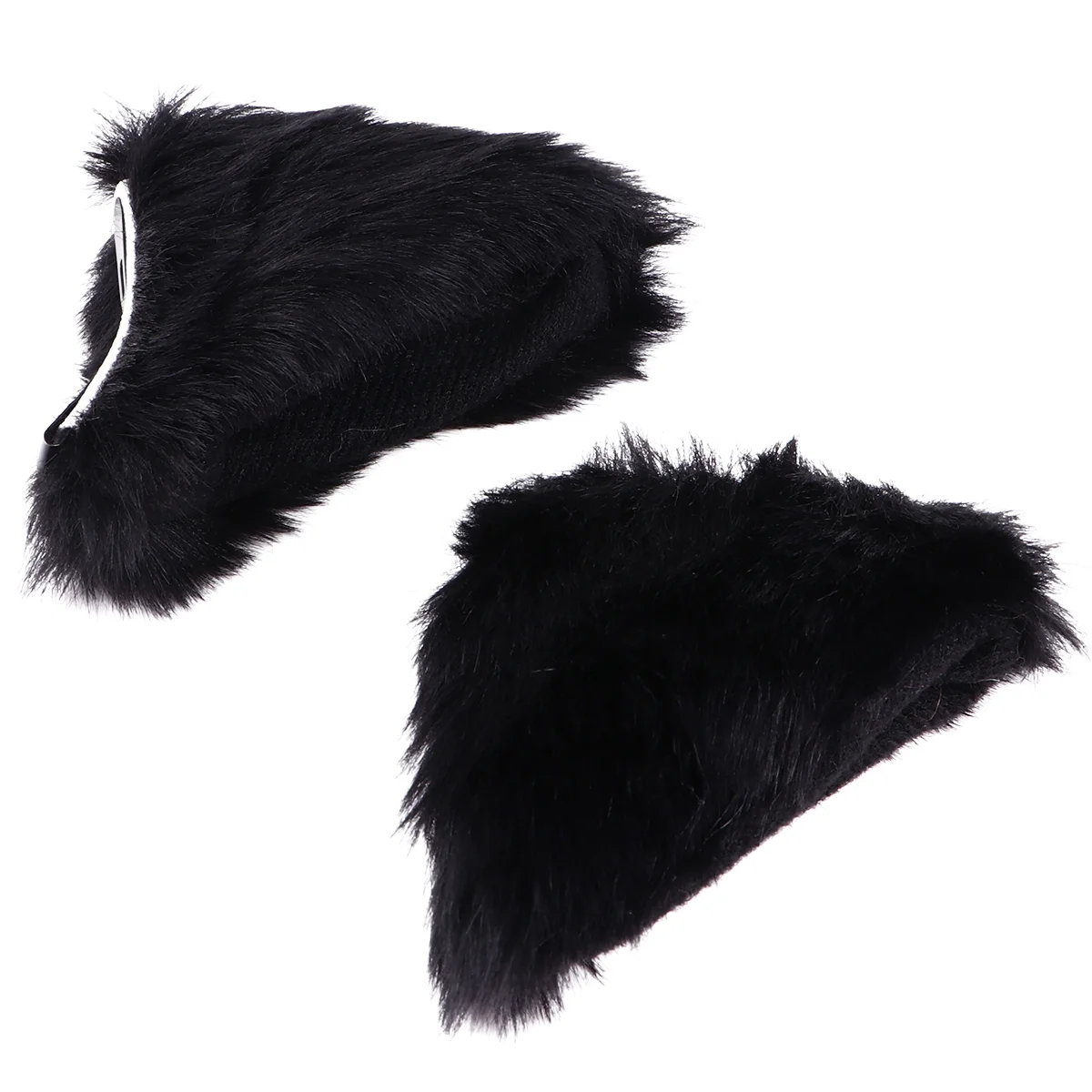 

2 Pcs Cat Ears Hairpin Black Clip Halloween Headdress Masquerade Costume Accessory Clips Flannel