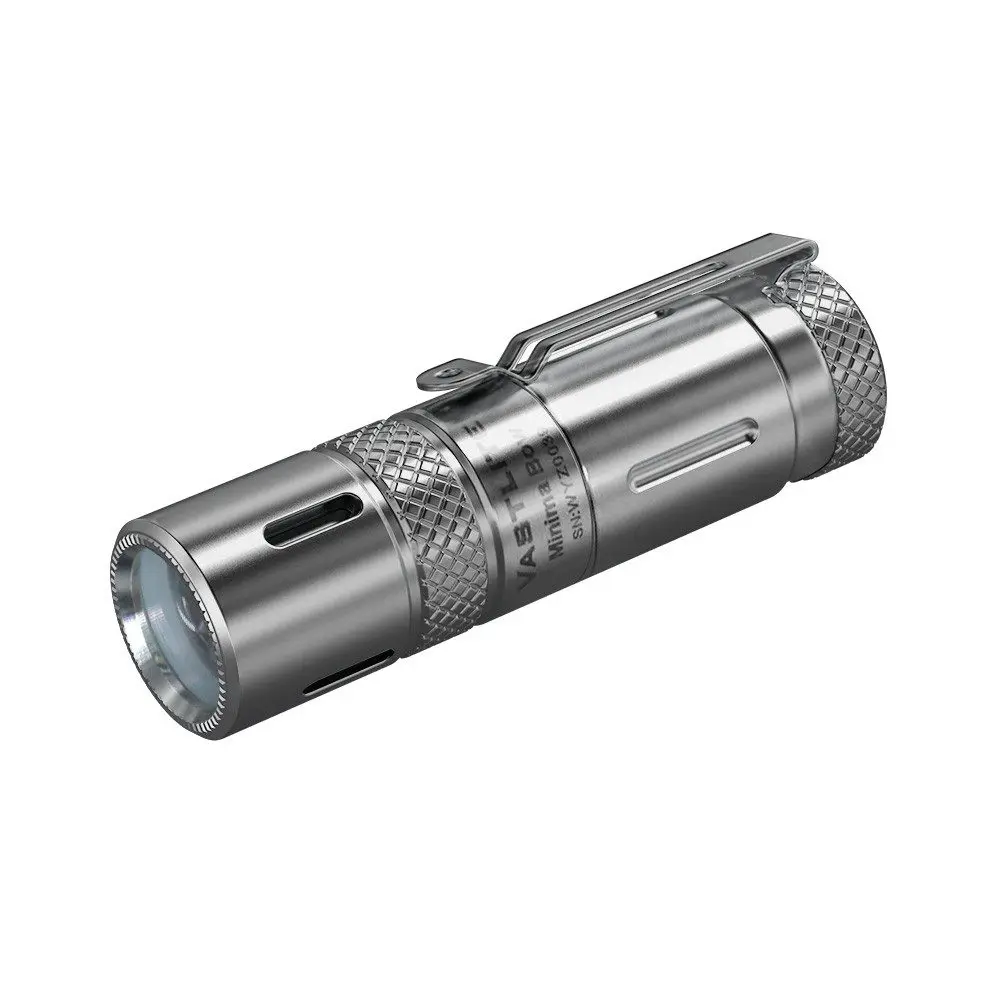 Vastlite Minima Bow Titanium LEP Flashlight 280 Lumens EDC Mini Flashlights with Stainless Steel Clip Torch Light Linterna