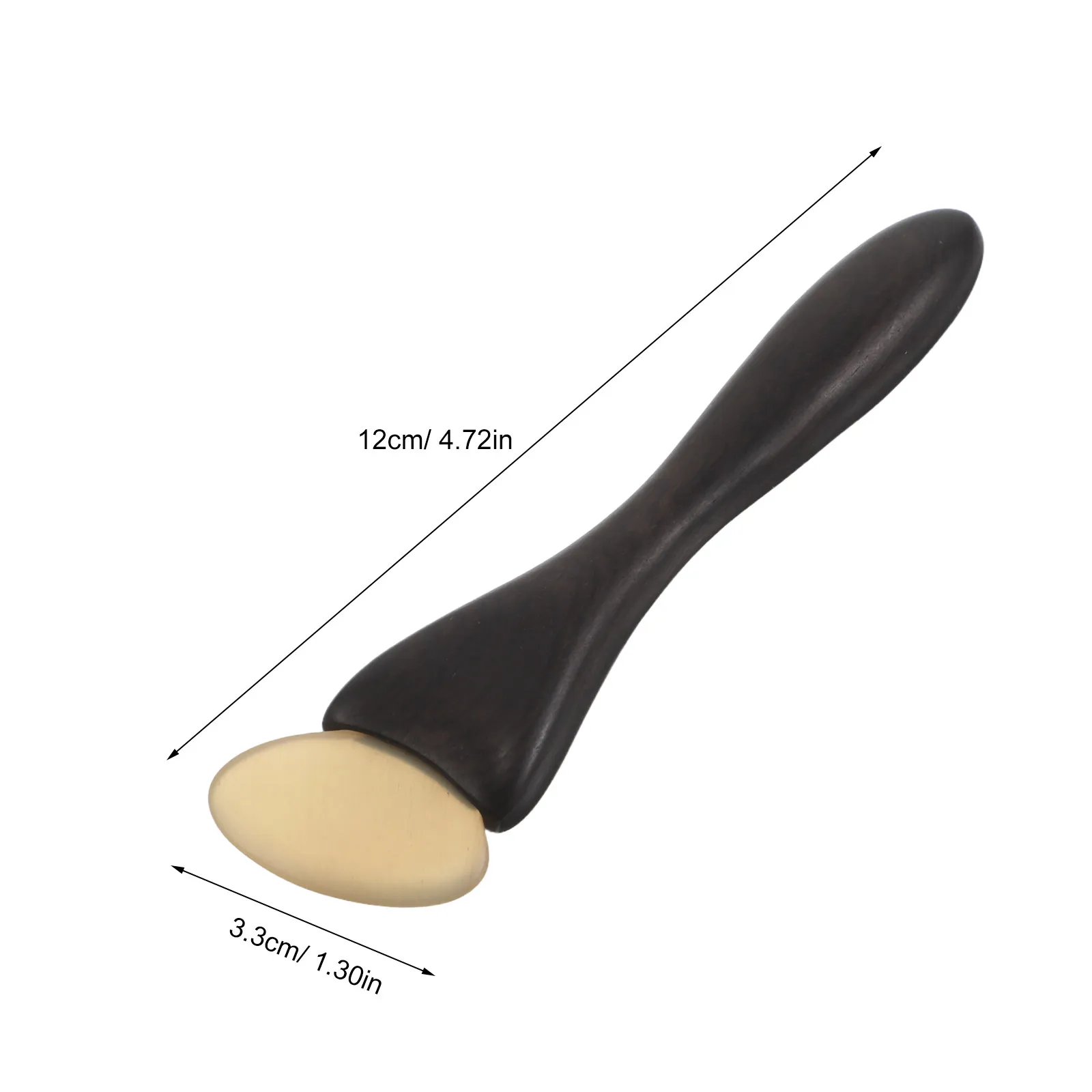 Sandalwood Facial Massager Natural Wood Eye Roller Gua Sha Tool Ergonomic Horn Shape Deep Tissue Face Scraping Skincare view 3