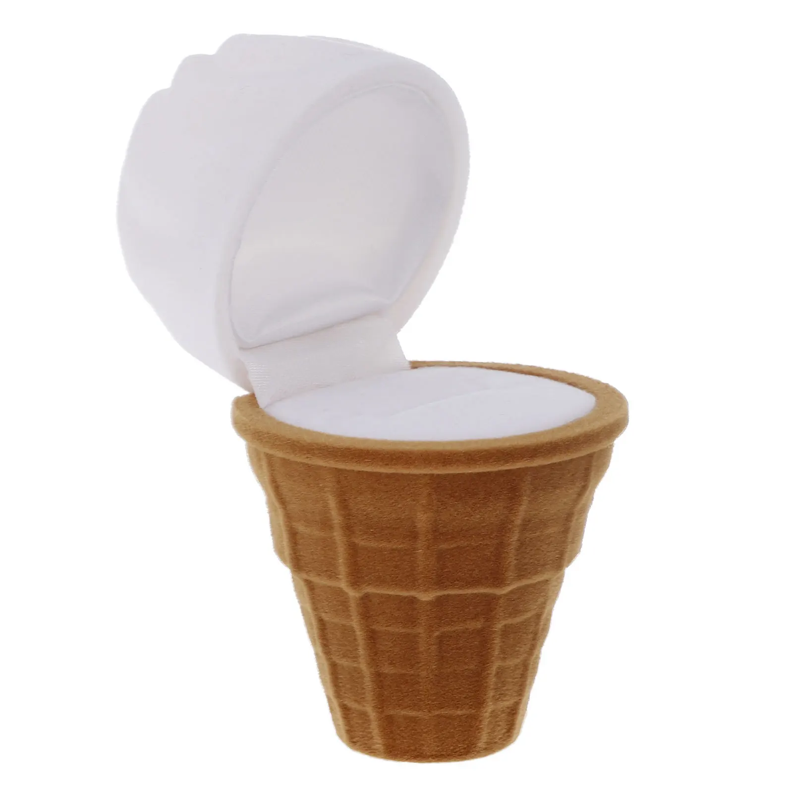 

Proposal Ice Cream Earrings Box Container Engagement Case Vintage Jewelry Holder Travel Organizer Accessories