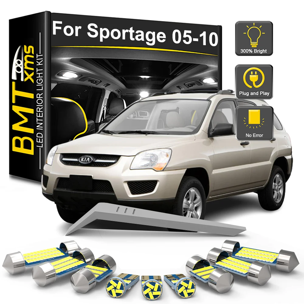 BMTxms Per KIA 12 Pezzi Auto Interni HA CONDOTTO LA Luce Canbus Lampada Targa Sportage 2 MK2 JE 2005 2006 2007 2008 2009 2010