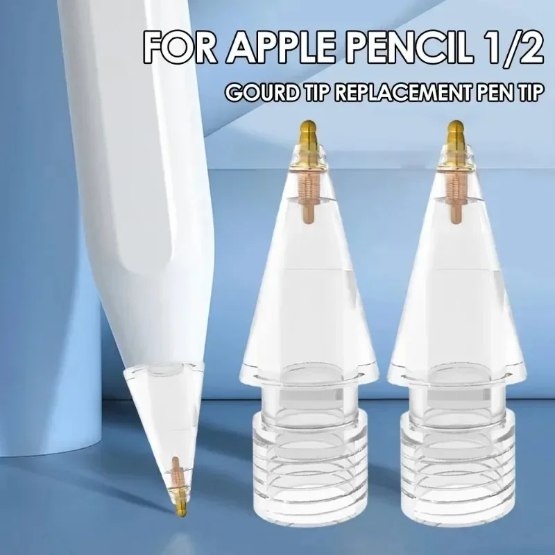 Touchscreen Pen Nibs for Apple Pencil Gen 1/2 Replacement Tip for iPencil iPad Pro Writing Painting Stylus Transparent Spare Tip